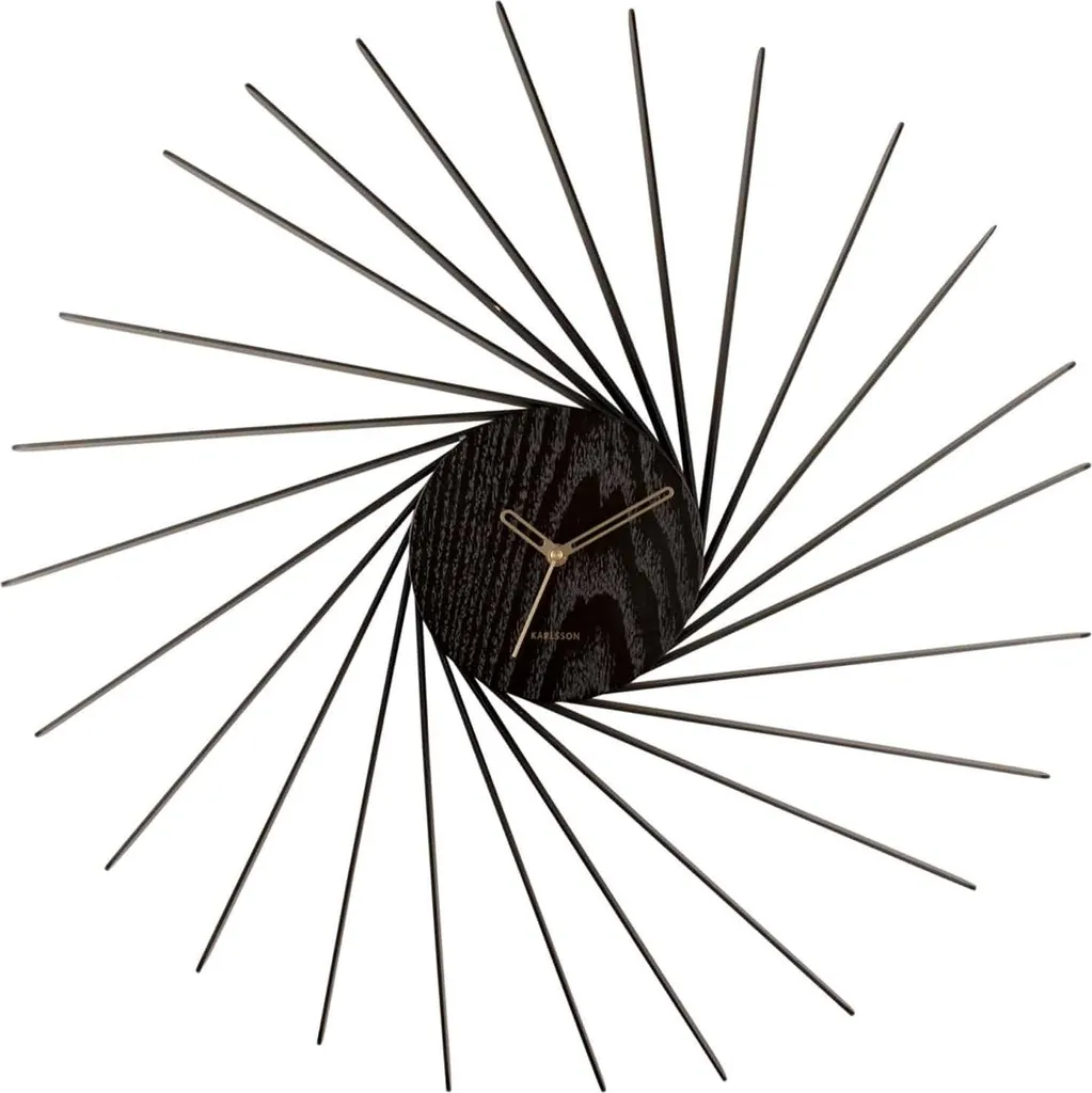 Horloge Murale Noire Helix XL - Décoration Murale Idéale Bureau et Loft