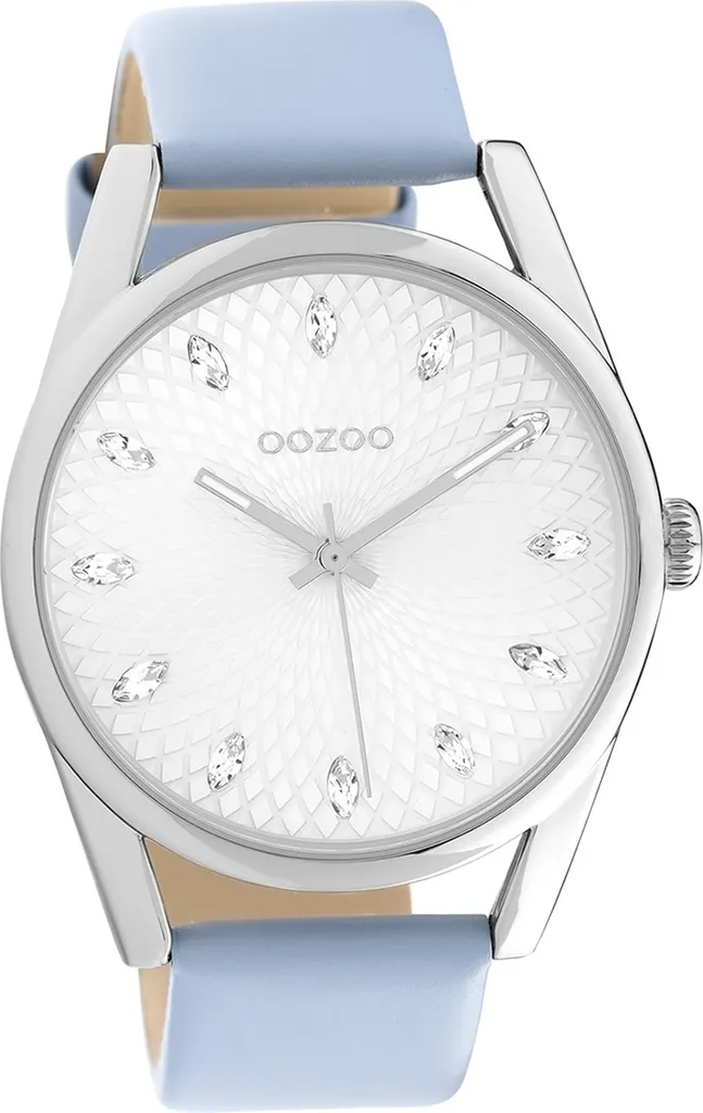 Montre Femme Confortable sans Irritation - Cuir Bleu Doux Oozoo D2UOC10815
