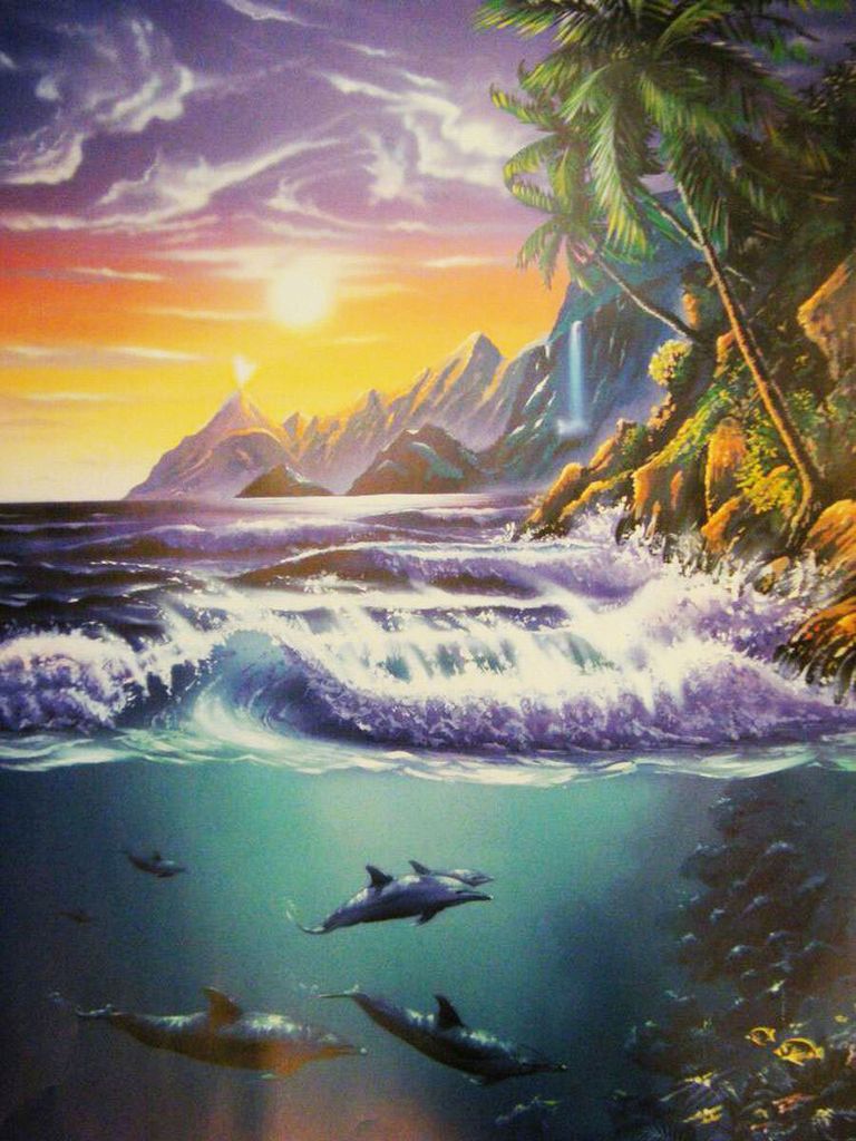 Schwarzlicht Poster | Pacific Dream | 64x90cm | ungerahmt | Produktbild 