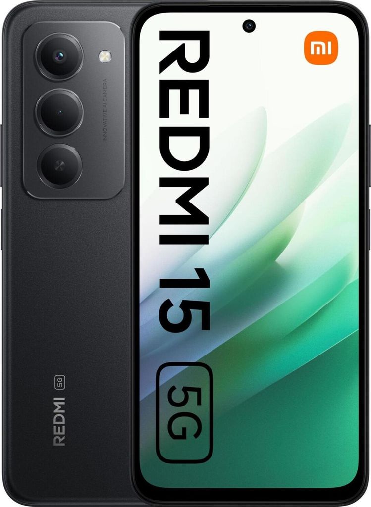 Xiaomi Redmi 15 5G 4GB/128GB Noir (Midnight Black) Dual-SIM Image du produit 