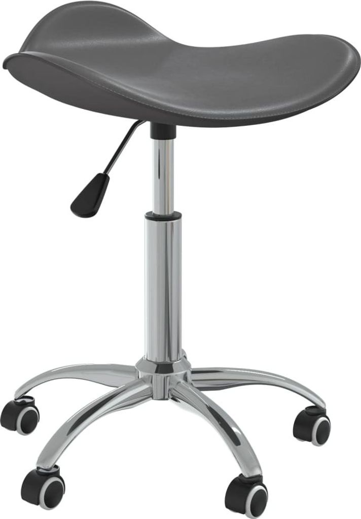 Friseur Rollhocker Grau Kunstleder