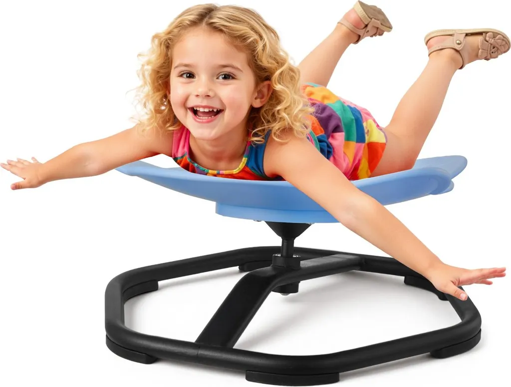Chaise tournante enfant antidérapante - Rotation 360° stable et robuste