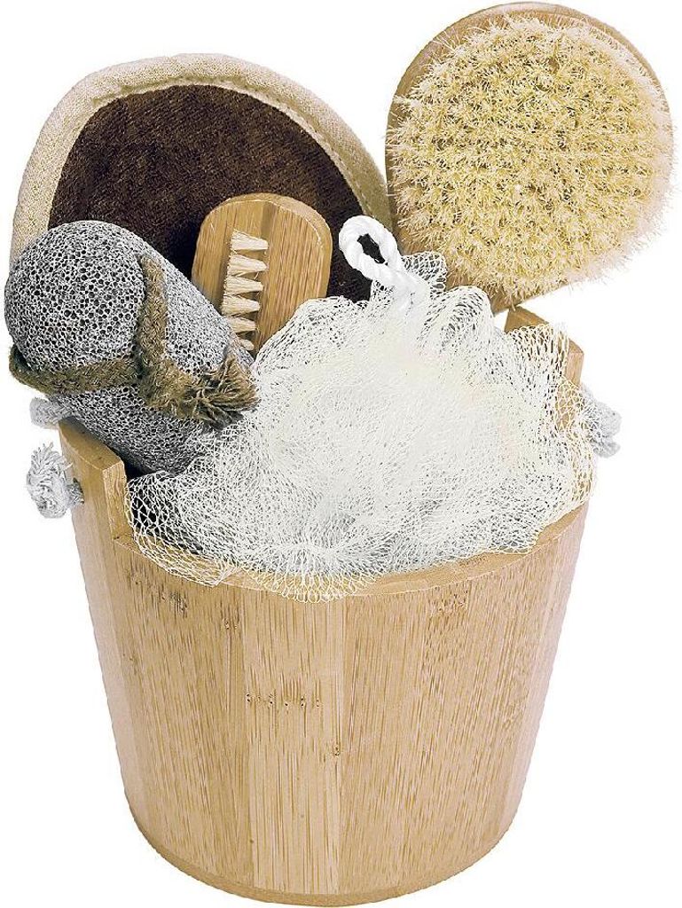 Croll & Denecke Wellness Geschenkset 6-teilig im Sauna Holzbottich