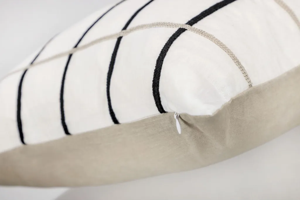 Housse de coussin beige 45x45 Perform textile robuste de haute qualité