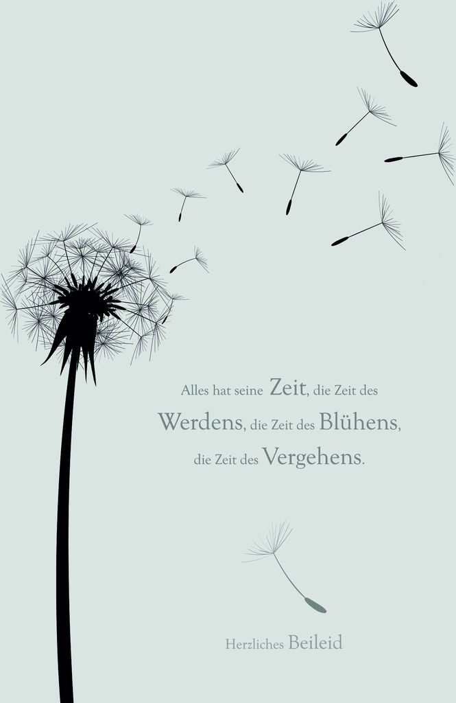 Trauer Beileid Kondolenz - Trauerkarte im Format 11,5 x 17