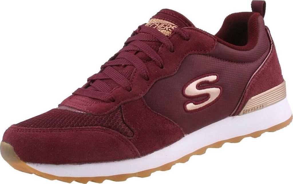 Skechers Damen Schnürschuhe Sportlich Gummisohle rot