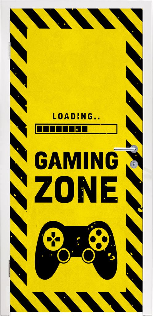 MuchoWow Türtapete Selbstklebende Türfolie Spiele - Zitate - Controller - Spielzone - Spiel 85x215 cm Türposter Türaufkleber Klebefolie Türk...