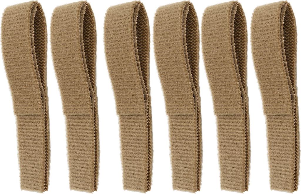 6PCS -Kabelmanagement -Gurte Tränenresistent -Befestigungskrawattenkordorganisator für Teamaktivitäten Movie Requisiten Bräune