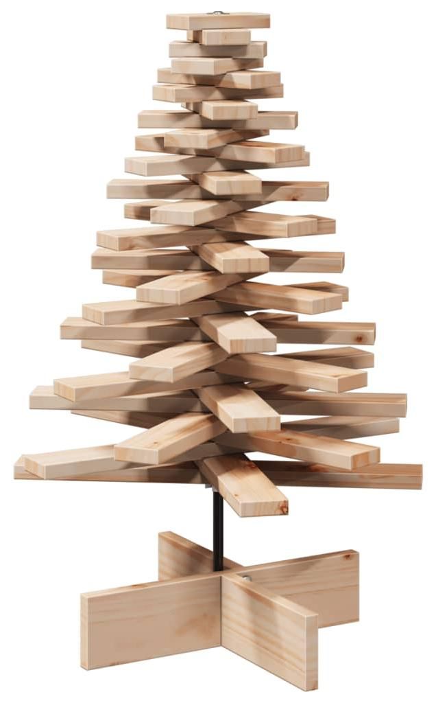 vidaXL Weihnachtsbaum Holz zum Schmücken 80 cm Massivholz Produktbild 