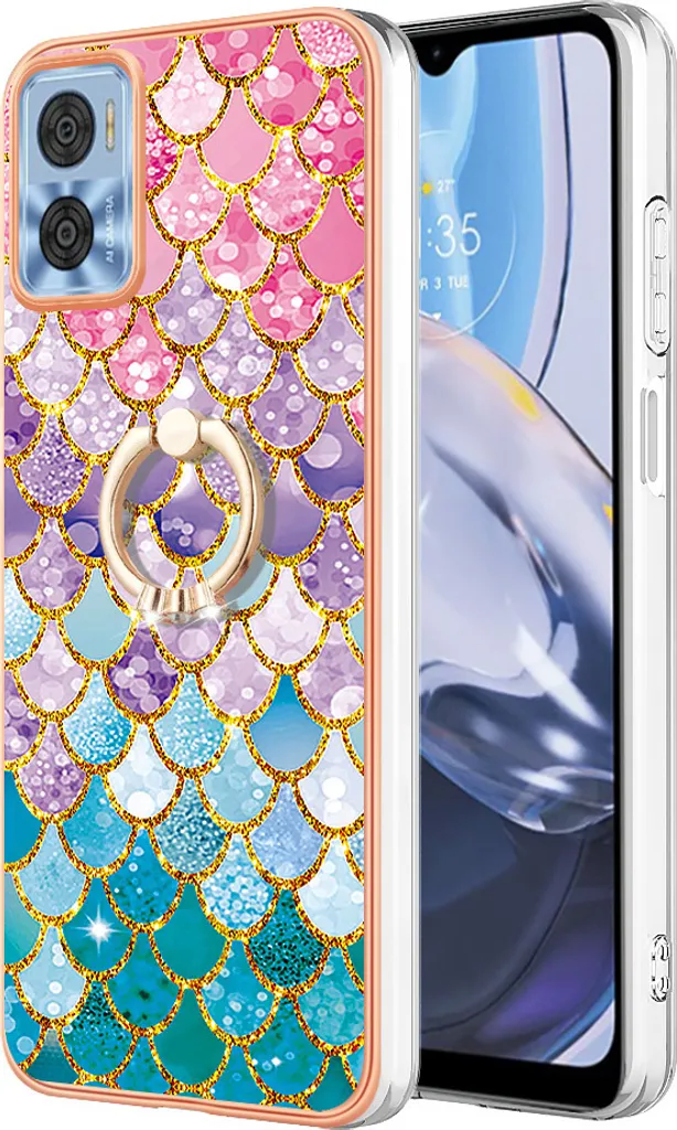 Custodia Professionale Motorola Moto E22 - TPU Soft Touch + Ring