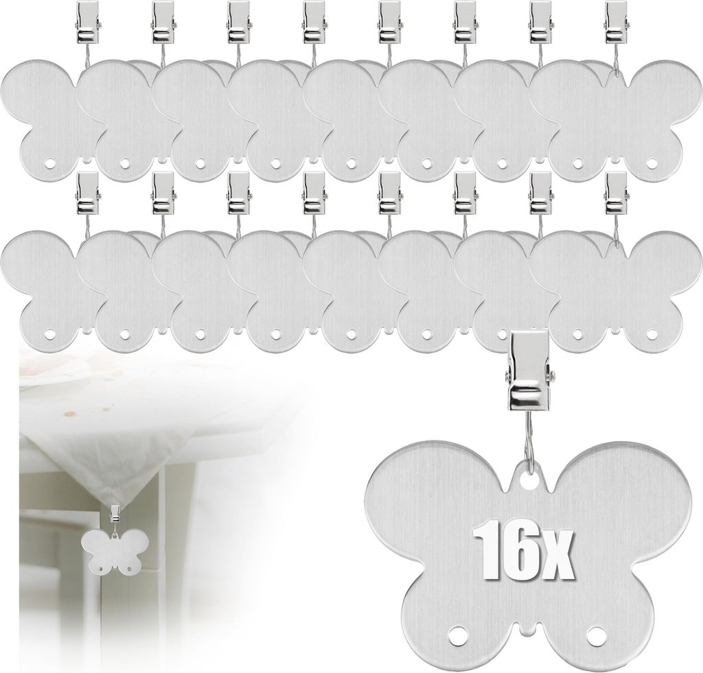com-four® 16x Tischdeckenbeschwerer - Tischtuchgewichte aus Produktbild 