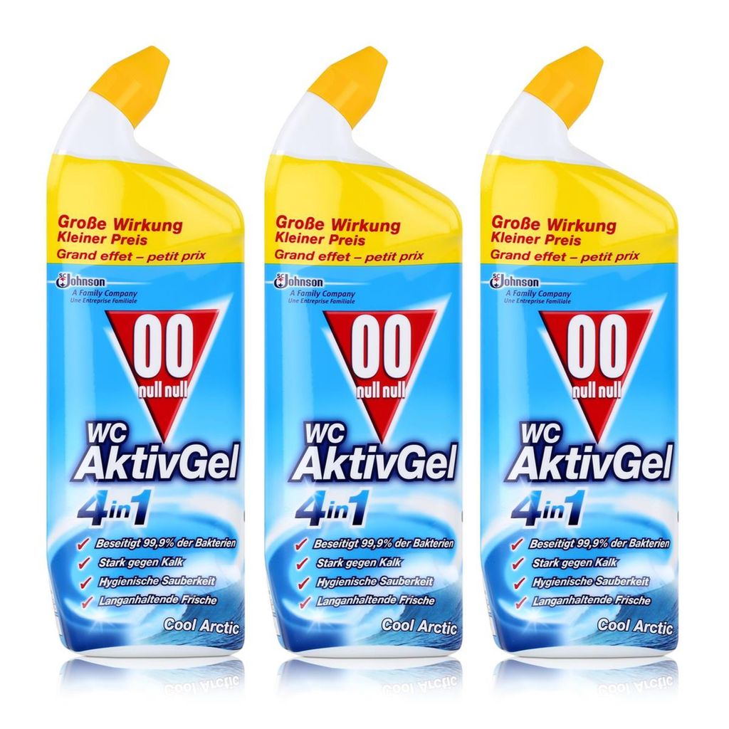 00 null null WC Aktiv Gel 4in1 Cool Arctic 750 ml - Stark gegen Kalk (3er Pack)