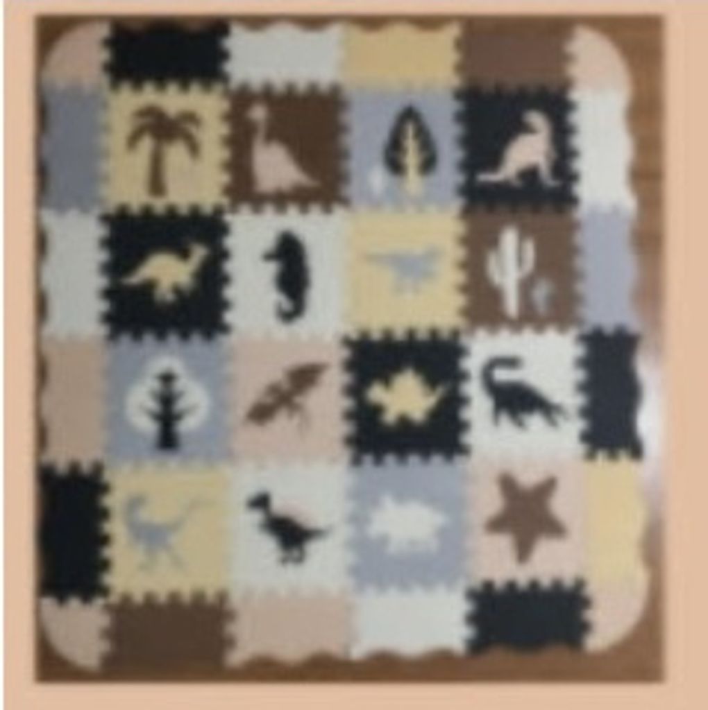 KIK Kontrastné penové puzzle 30 x 30 cm, 36 ks dinosaury, Obrázok produktu 14