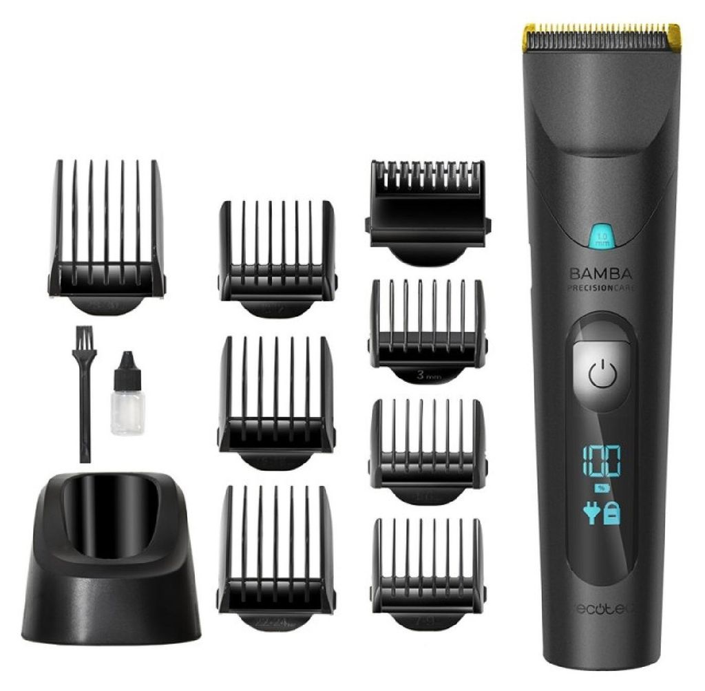 Cecotec Bamba PrecisionCare Wet&Dry, Schwarz, Grau, Türkis, Rechteck, 0,5 mm, 3 cm, Kopf, Titan/Edelstahl
