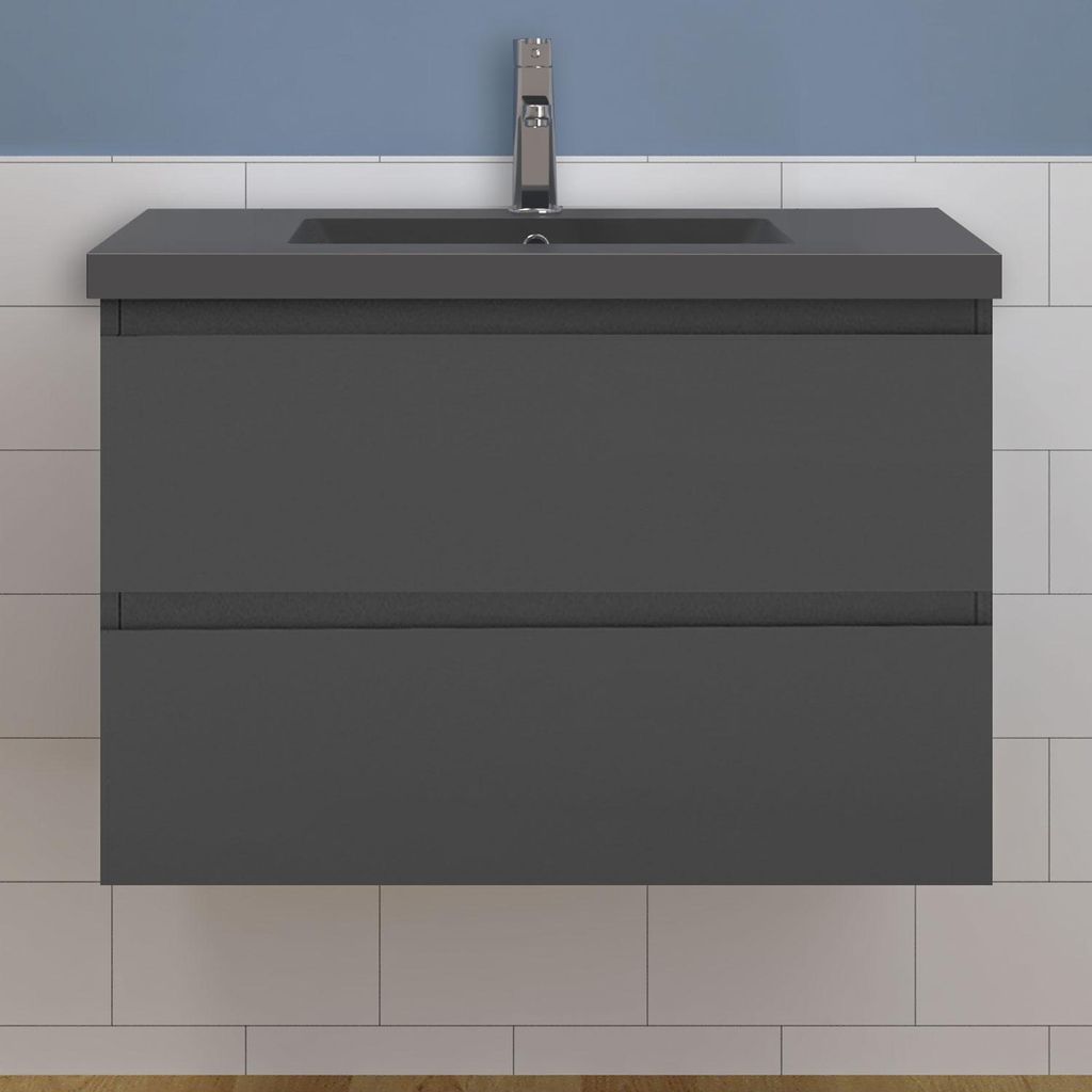 Waschtisch mit Unterschrank 80cm Alast Badmöbel Set Produktbild 