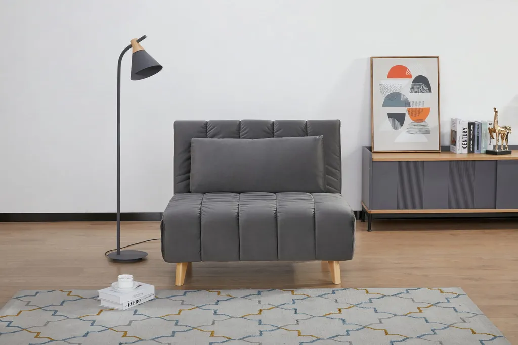 Fauteuil pliant DALIMIL gris : la solution pour recevoir sans encombrer - 2