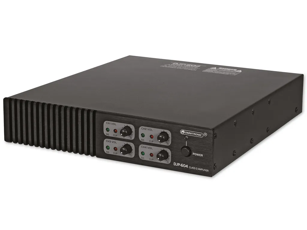 Sonorisation Multi-Zone Amplificateur OMNITRONIC DJP-604 Class-D 4 Canaux