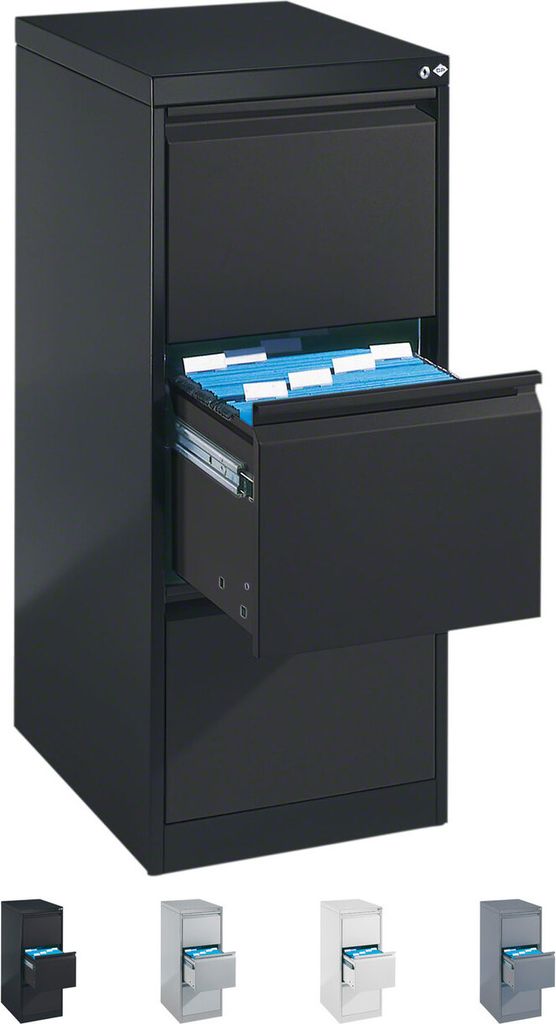 Hängeregistraturschrank mit 3 Schubladen Hängeregister 104x43x59 cm Einbahnig