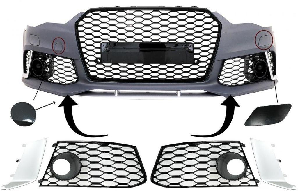 Frontstoßstange Teile Seitengitter für Audi A6 C7 4G 11-18 Produktbild 