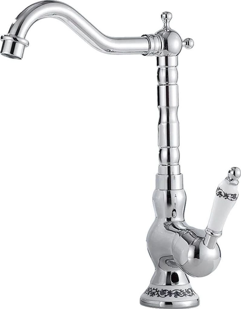 Waschbeckenarmatur, wassersparendes Design, einfache Installation, Silber