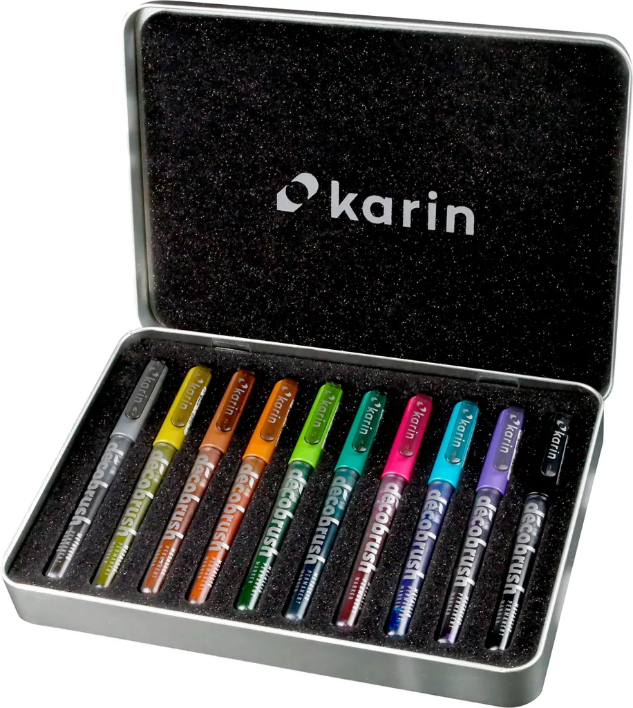 Offerta Set 10 Karin DecoBrush Metallic - Pennarelli per Superfici Scure