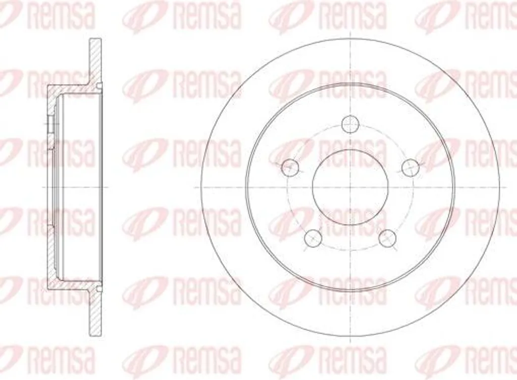 Disque de frein fonte 285mm REMSA 6719.00 compatible OE 18021354
