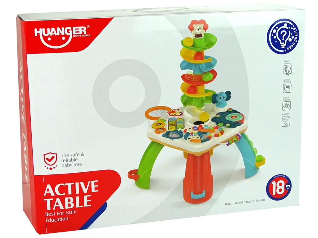 Table éducative Toboggan à balles avec boîte en mousse et roues à épingles - 5