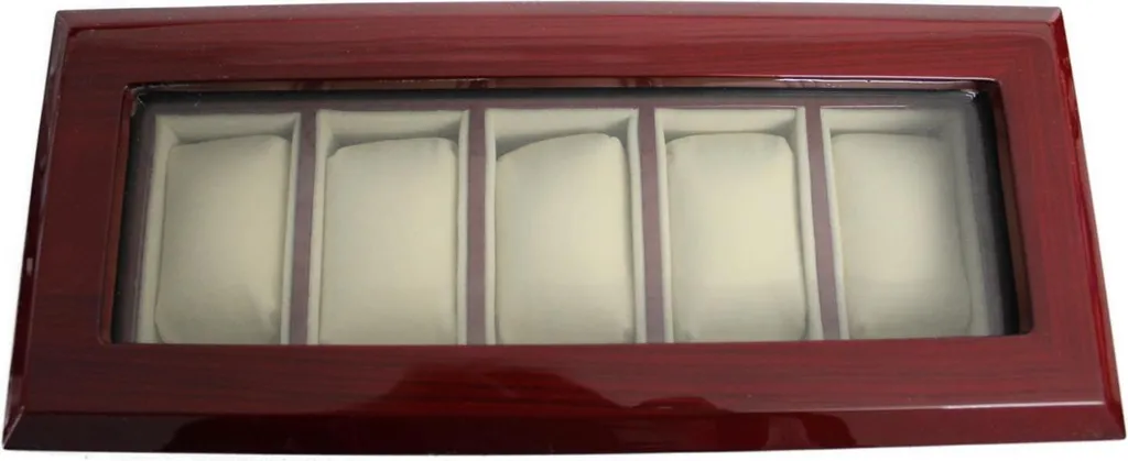 Offerta Custodia Orologi Legno Teak - 5 Slot Luxury a Prezzo Fabbrica