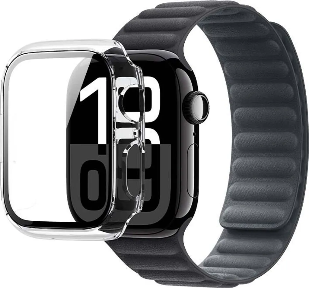 Force Case, custodia protettiva trasparente per Apple Watch 10 42 mm, trasparente - 2