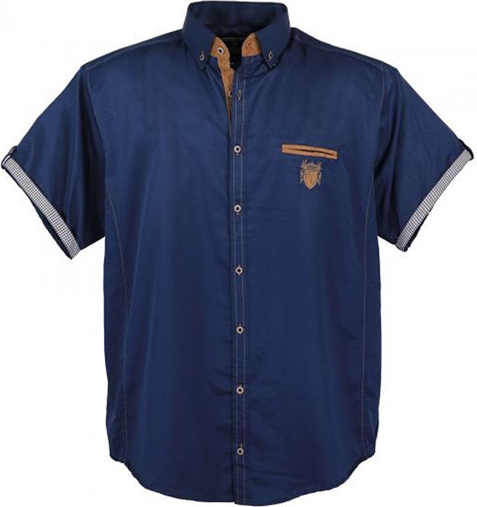 Lavecchia Herren Kurzarmhemd 1128 (Navyblue, 5XL) Produktbild 