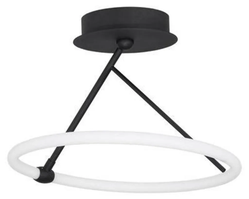 Plafonnier LED Salon et Chambre Janus 38cm Noir pour Ambiance Contemporaine
