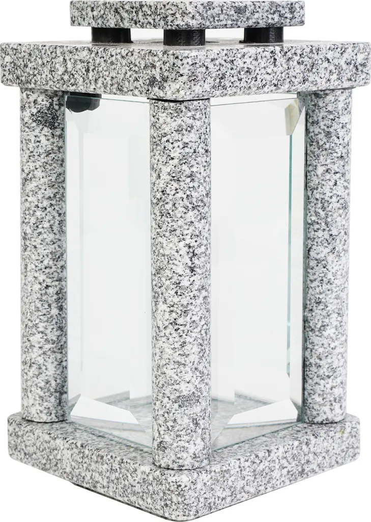 Décoration funéraire durable lampe en granit de Silésie pour sépulture