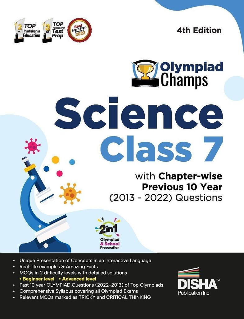 Olympiad Champs Science Class 7 with Chapter-wise Previous 10 Year (2013 - 2022) Questions 4th Edition | Complete Prep Guide with Theory, PYQs, Pas...