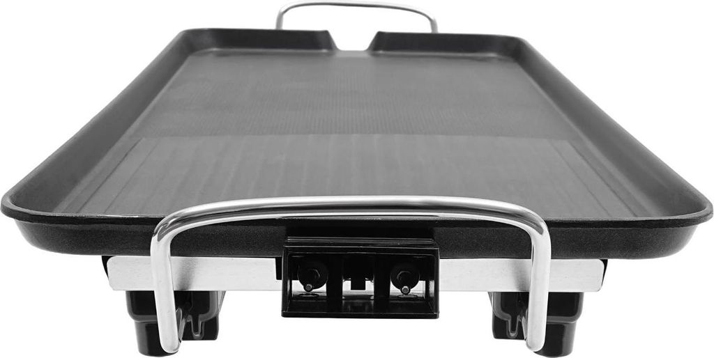 Elektrischer BBQ-Grill - Tischgrill - 1500 W - Antihaftbeschichtung - 5 Temperaturstufen - Grillfläche 68 x 28 cm - Für Innen & Außen - Schwarz