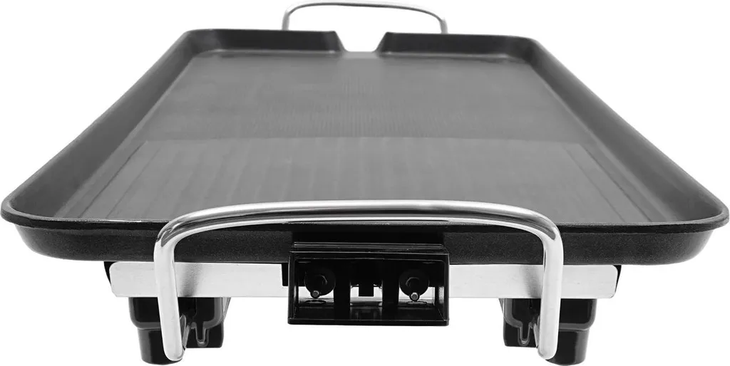 Gril électrique BBQ 1500W noir avec plaque de cuisson XXL de 68x28 cm