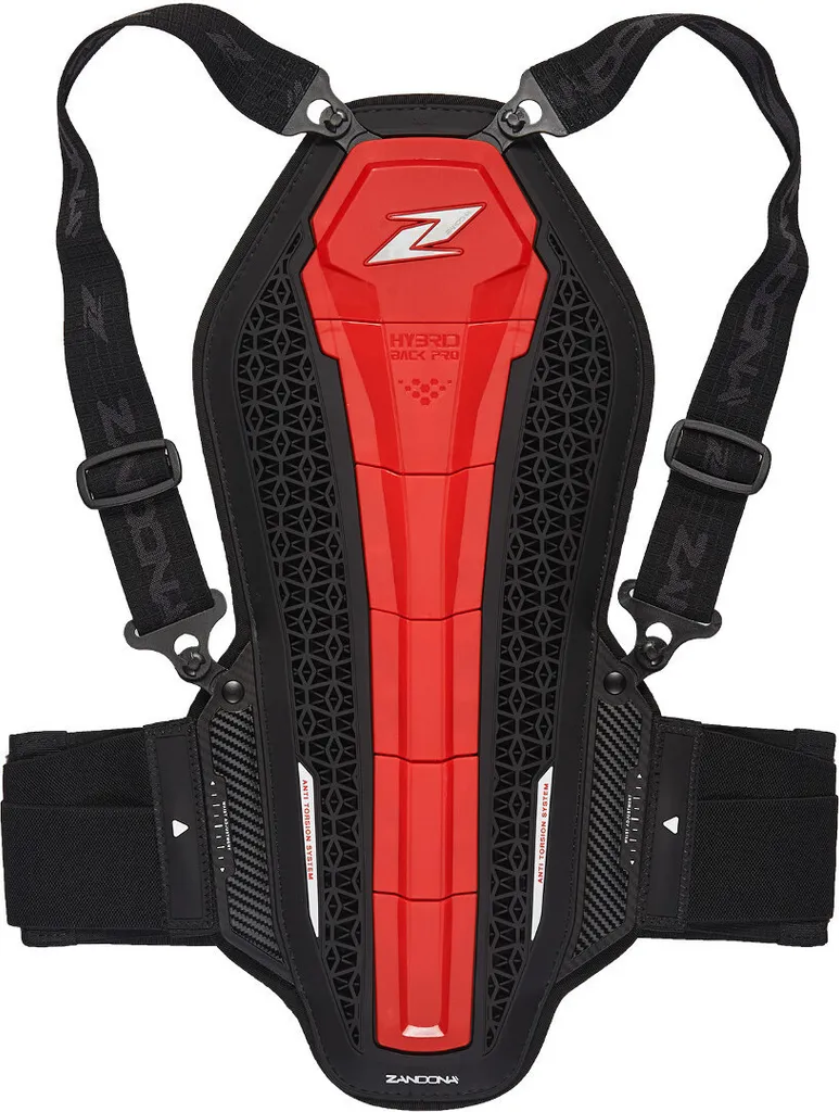 Zandona Hybrid Back Pro X6 Rouge Taille M - Dorsale de Protection Moto