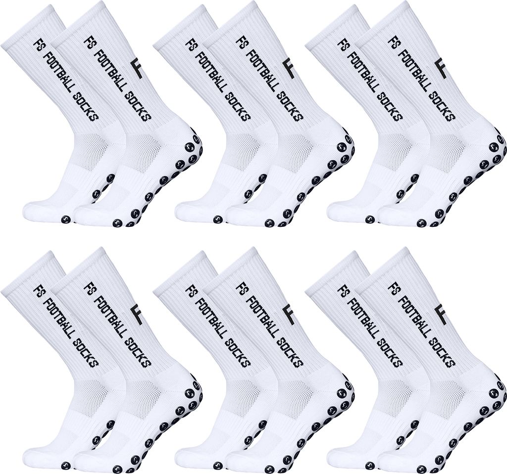 6 Paare Fußballsocken für Herren Damen, Sportsocken Anti Rutsch Grip Fußball Socken 39-46 Rutschfeste Sport socken für Fussball Basketball Laufen