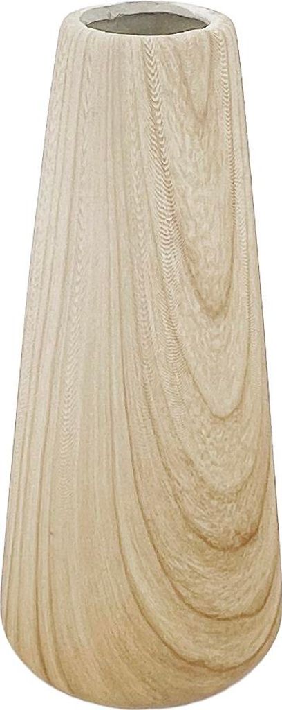 Keramikvase Cora, 9,5x9,5x21 cm, Holzoptik Produktbild 