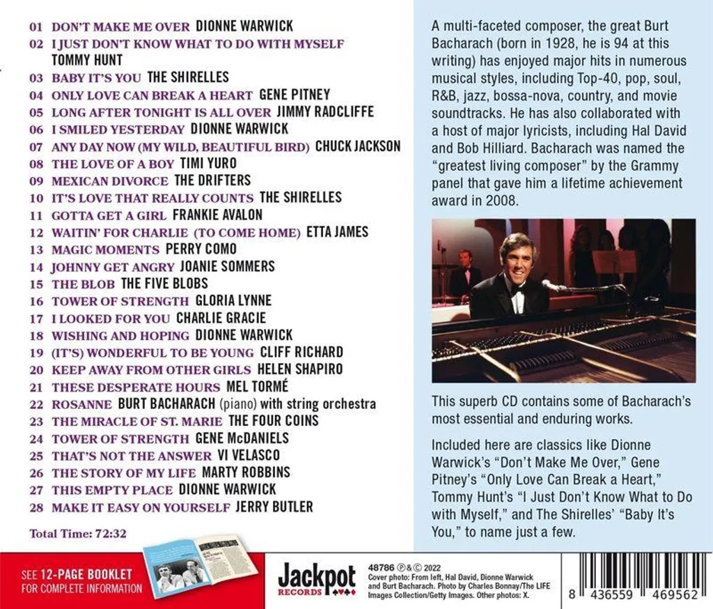 Burt Bacharach L'essentiel CD - Compilation des Plus Grands Succès 2 Disques - 2