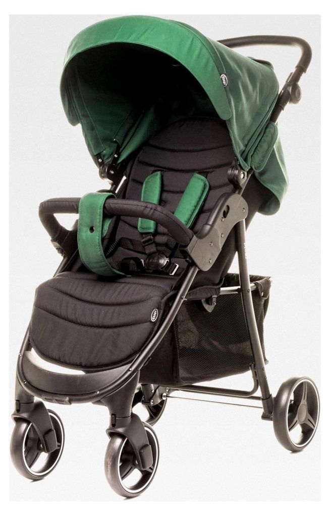 Rapid Kinderwagen, Sportwagen, leichter Kinderwagen, verstellbarer Griff, Beinabdeckung, große Räder (Melange Hellgrau)