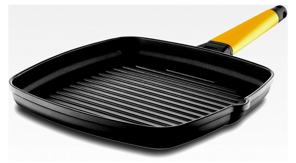 Vitro-Gas Grill mit gelbem Griff 22cm