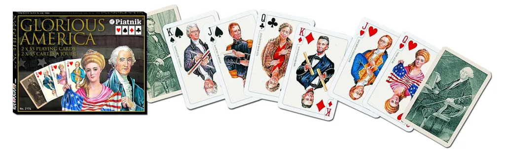 Cartes à jouer Piatnik Glorious America - Finition De Luxe Double Jeu