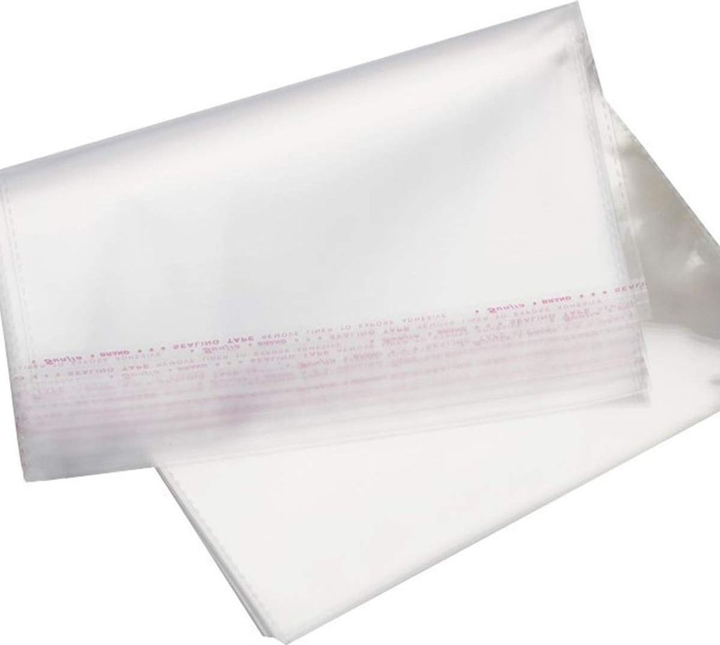 Selbstklebende OPP-Tüten - 100 Stück - transparent - Verpackung für Kekse und Süßigkeiten - Kleidung Textil - 32 x 50 cm