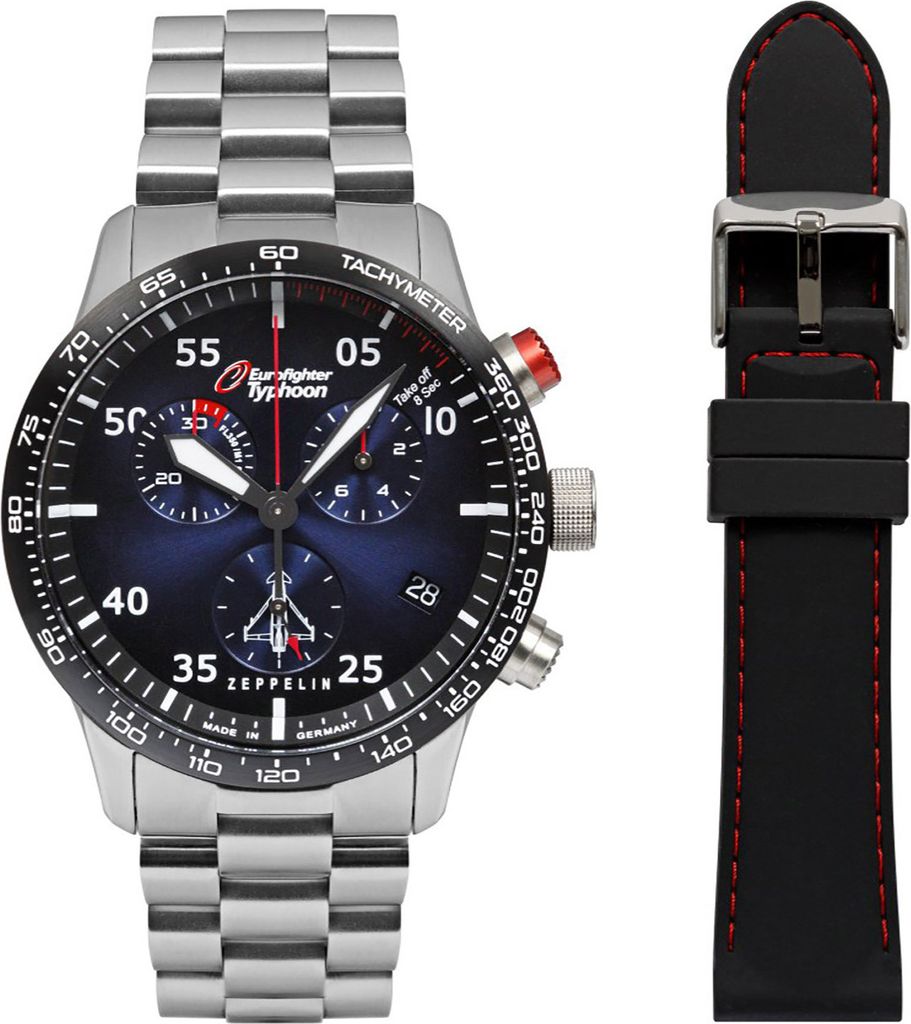 Zeppelin 7298M-3-Set Eurofighter Typhoon Quarz Herrenuhr Produktbild 