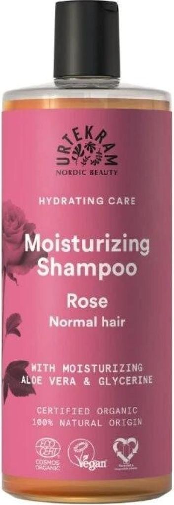 URTEKRAM Feuchtigkeitsshampoo fr normales Haar ROSE 500 ml Produktbild 