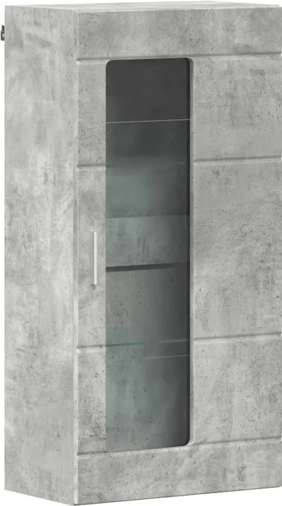 Mobiletto vidaXL Legno Grigio Cemento 50x29x100 cm | Arredo Moderno