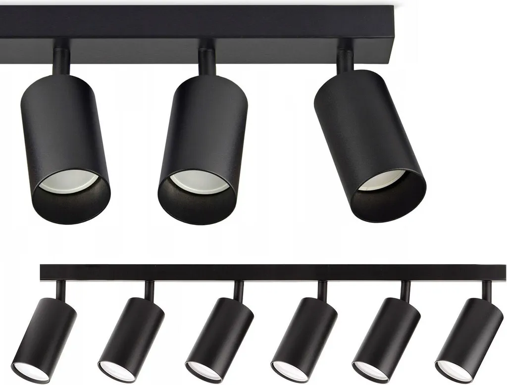 Éclairage Plafond Design Noir Toolight APP1242-6C Salle à Manger