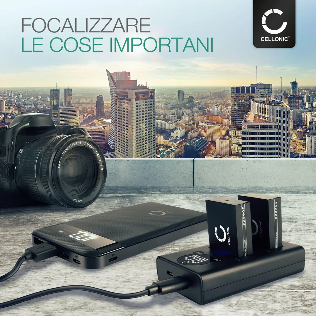 Caricabatterie Doppio CELLONIC LP-E12 | Per Canon EOS 100D e M50 - 6