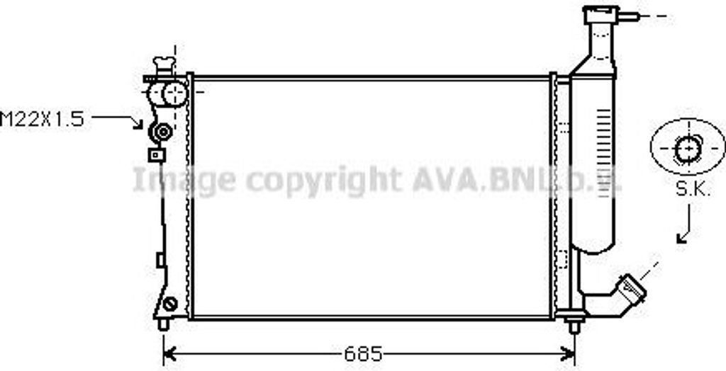 PRASCO CNA2168 - OE 133047 Kühler, Motorkühlung für Berlingo, Partner (5, G)