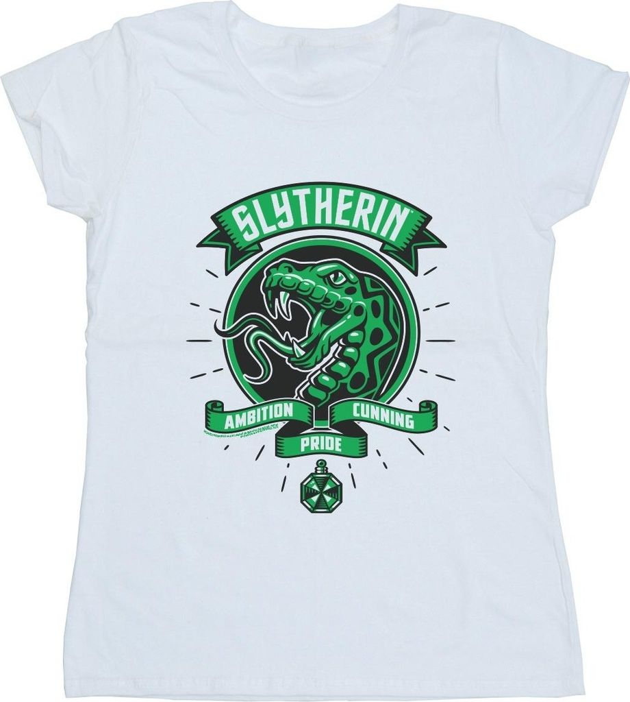 Harry Potter - "Slytherin" T-Shirt für Damen BI23903 (XXL) (Weiß)